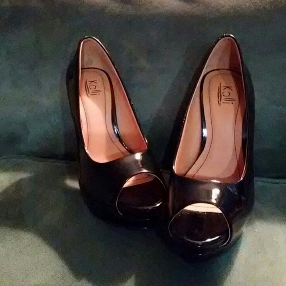 Kalli patten leather heels